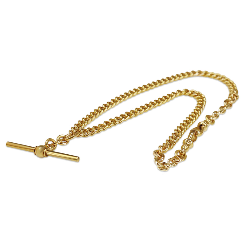 15ct Yellow Gold Rare Antique Fob Chain Necklace