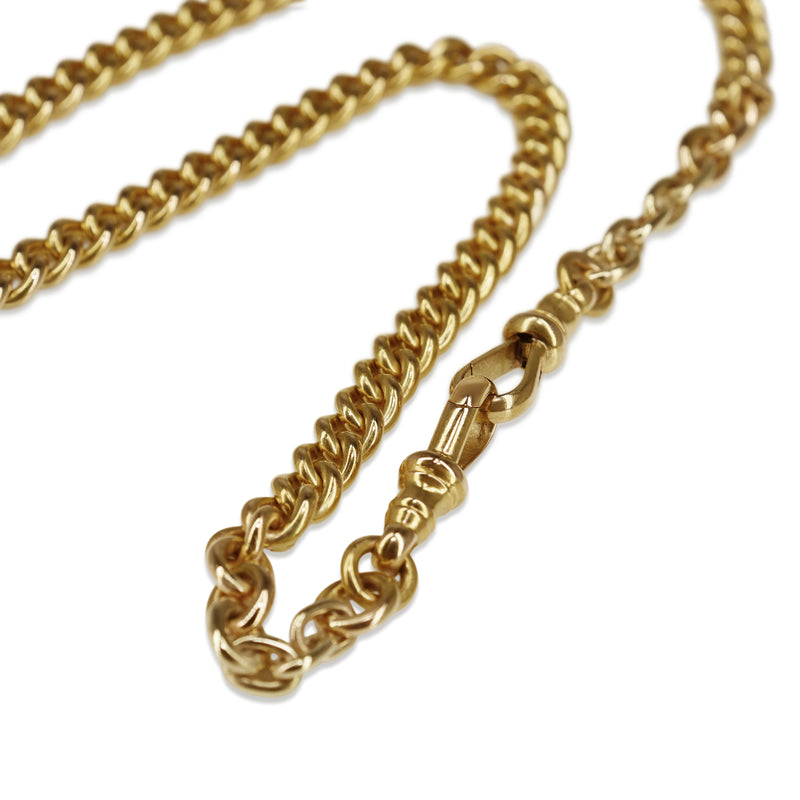 15ct Yellow Gold Rare Antique Fob Chain Necklace