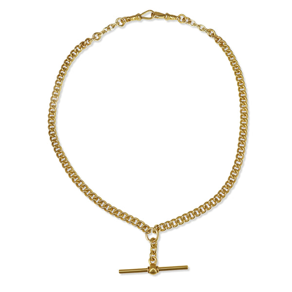 15ct Yellow Gold Rare Antique Fob Chain Necklace