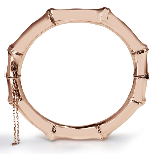 9ct Rose Gold Antique Bamboo Style Bangle