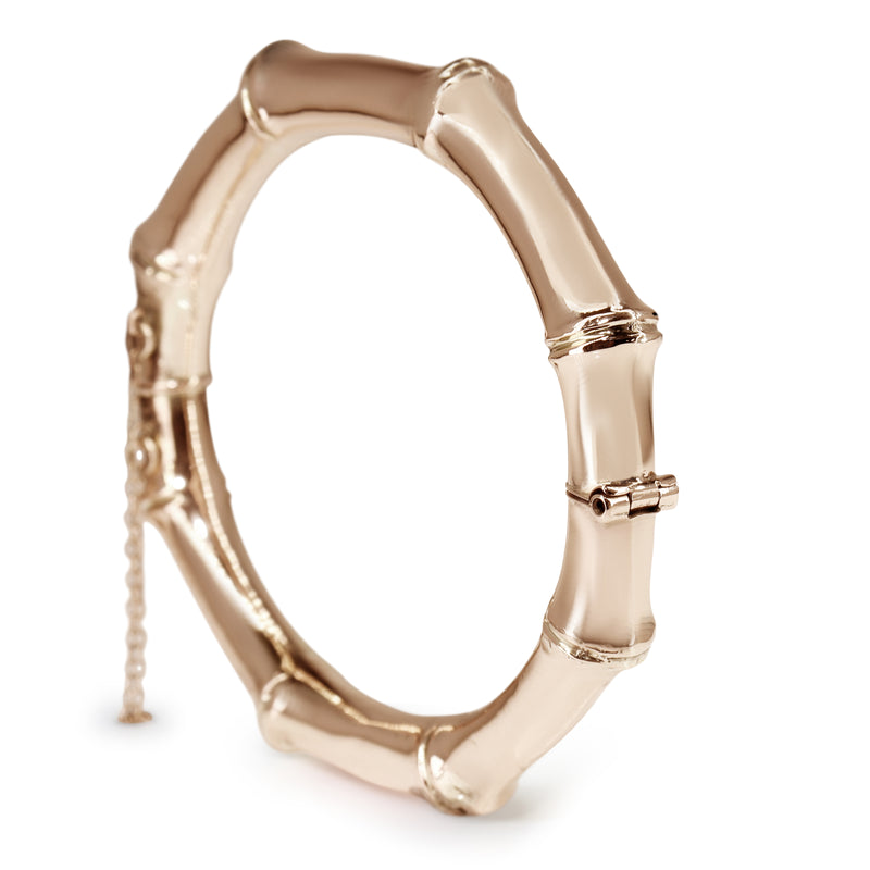 9ct Rose Gold Antique Bamboo Style Bangle