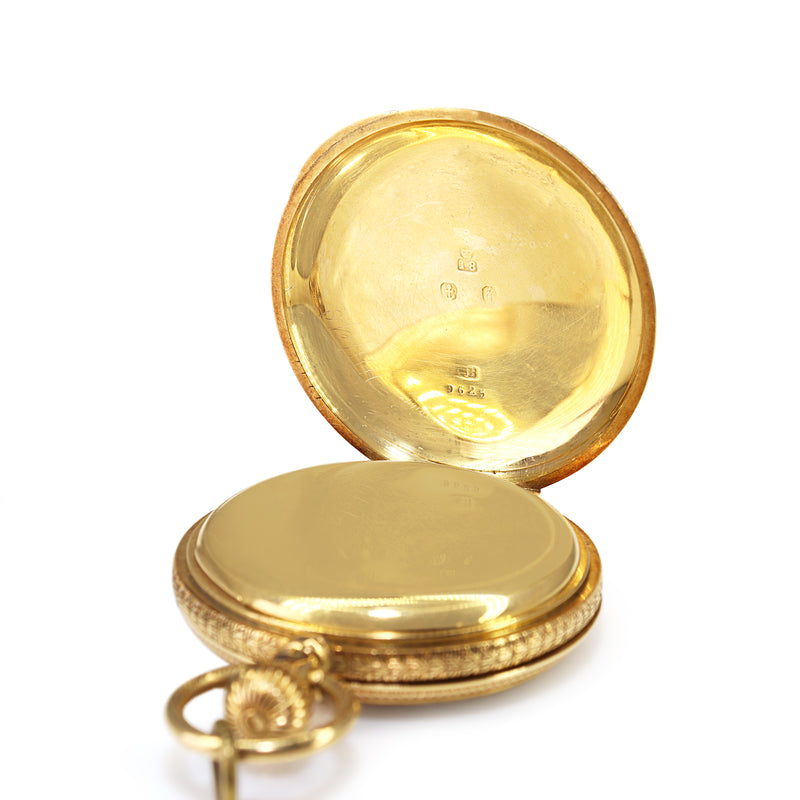 18ct Yellow Gold Engraved Antique Royal Waltham Pocket Watch