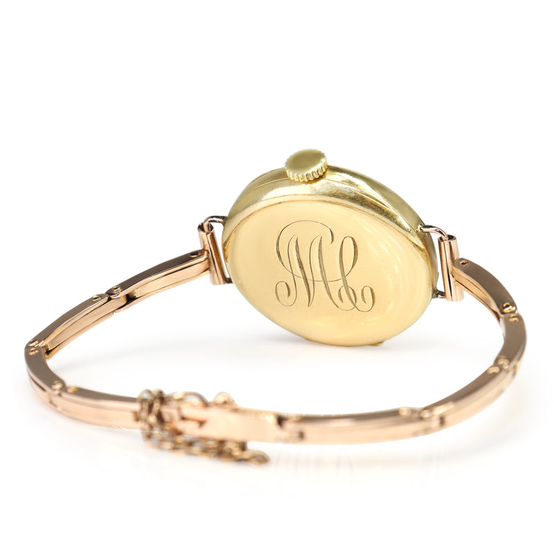 15ct Yellow Gold Rolex Watch on 9ct Rose Gold Band