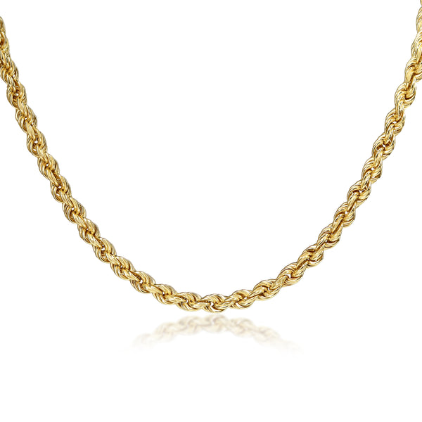 18ct Yellow Gold Vintage Rope Chain Necklace