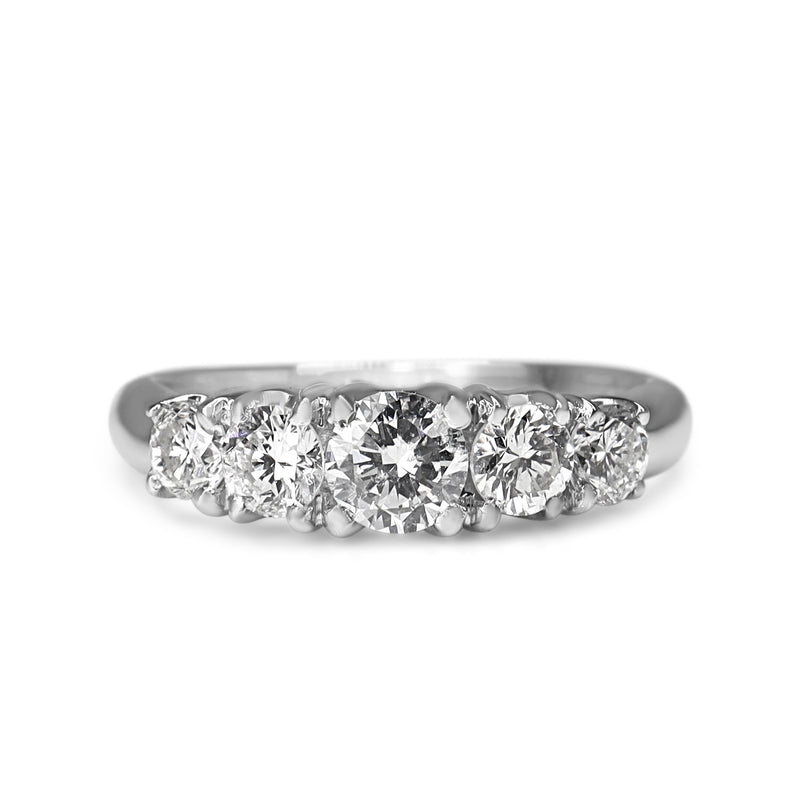 Platinum 5 Stone Graduated Diamond Ring