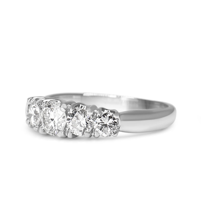 Platinum 5 Stone Graduated Diamond Ring