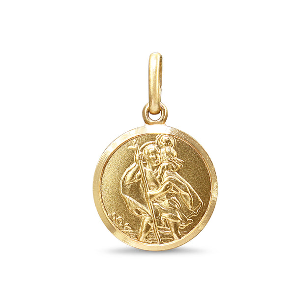 9ct Yellow Gold St Christopher Pendant
