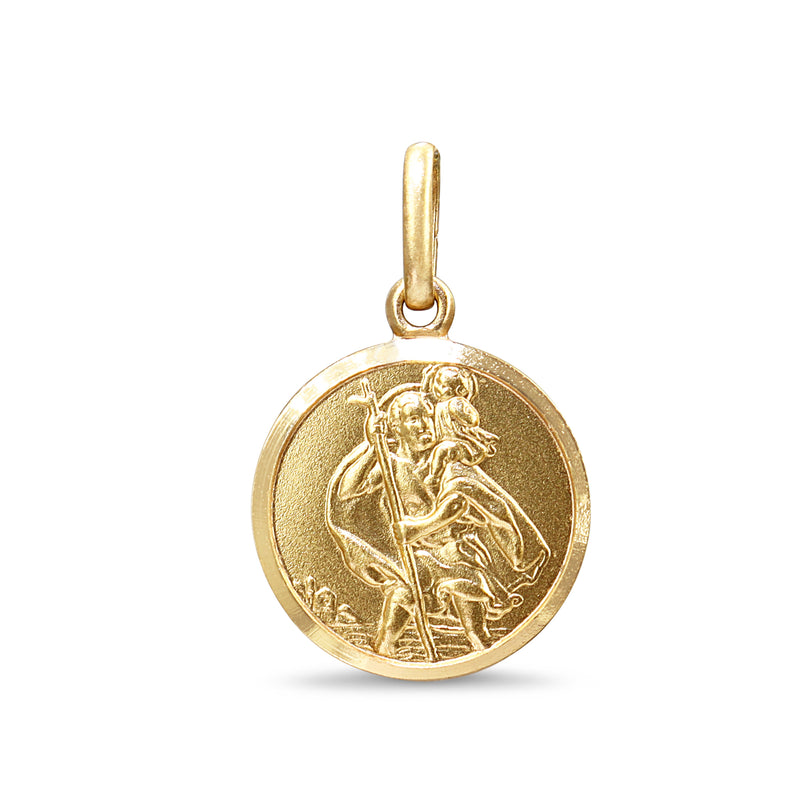 9ct Yellow Gold St Christopher Pendant