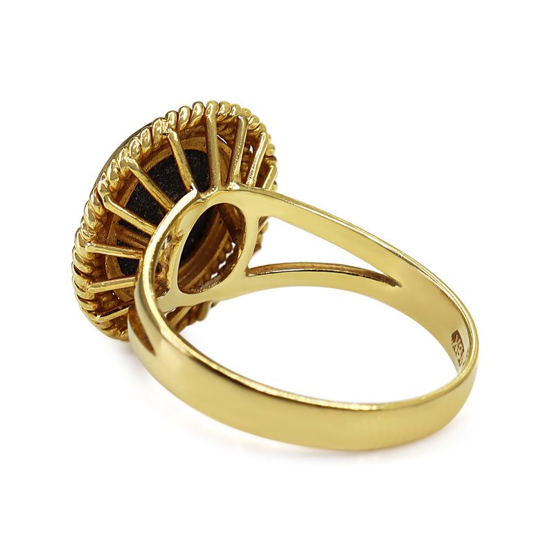 18ct Yellow Gold Vintage Opal Triplet Ring