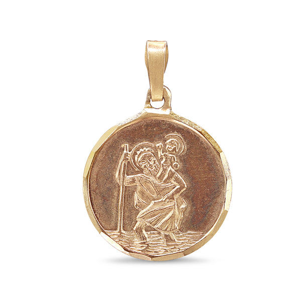 9ct Yellow Gold St Christophers Pendant