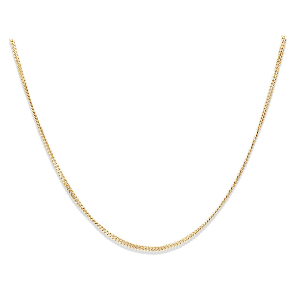 9ct Yellow Gold Fine Curb Link Chain Necklace