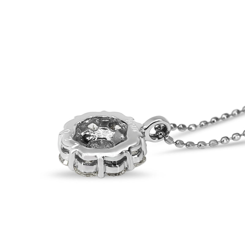 Platinum Diamond Cluster Necklace