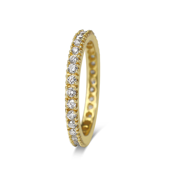 18ct Yellow Gold All Round Diamond Band Ring