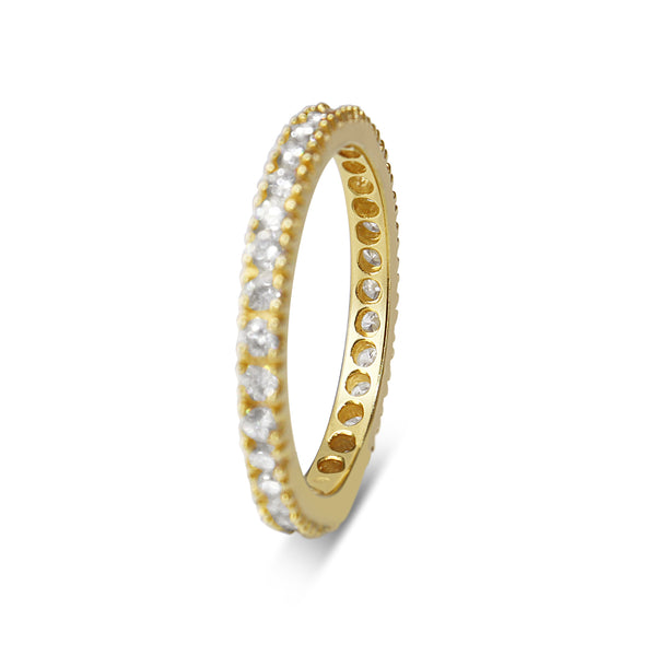18ct Yellow Gold All Round Diamond Band Ring