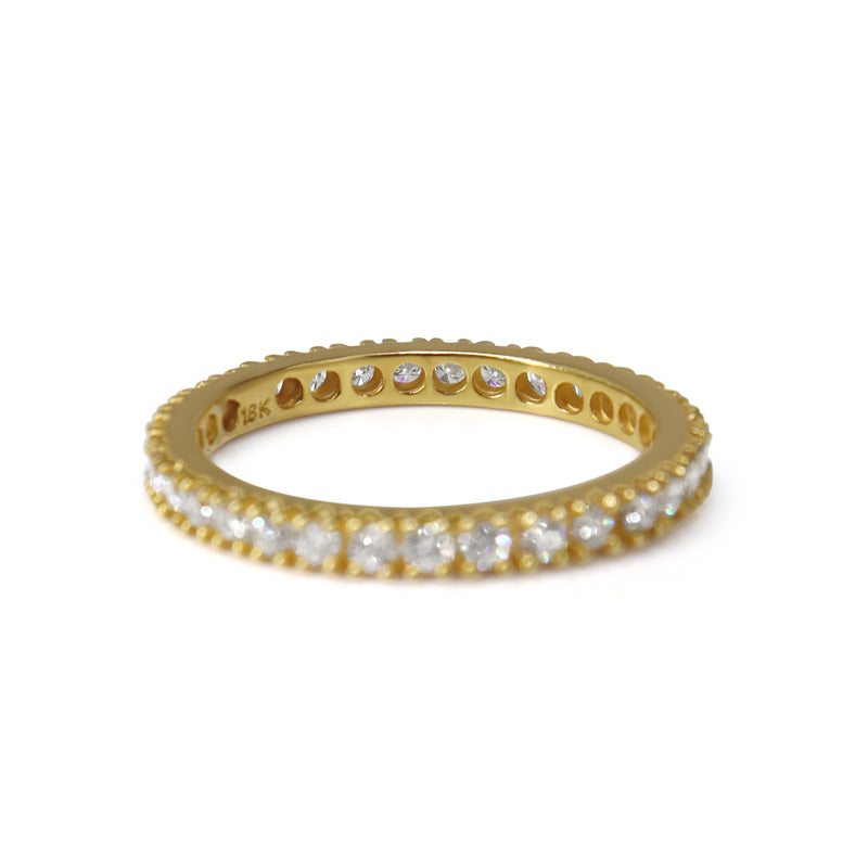 18ct Yellow Gold All Round Diamond Band Ring