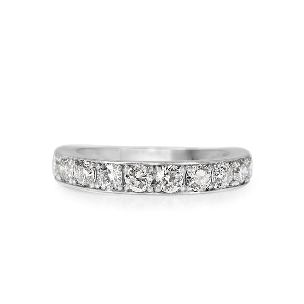 Platinum Vintage Style Diamond Band Ring