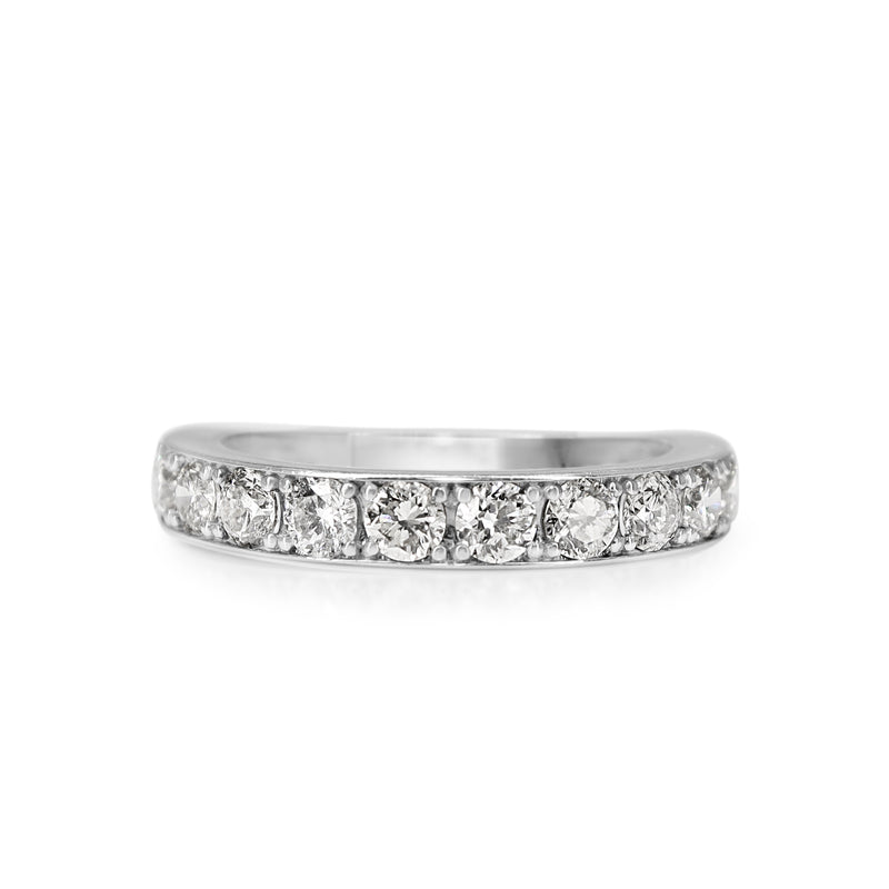 Platinum Vintage Style Diamond Band Ring