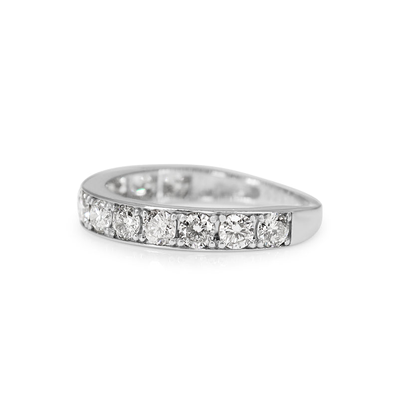 Platinum Vintage Style Diamond Band Ring