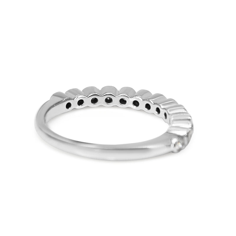 18ct White Gold Bezel Diamond Band Ring