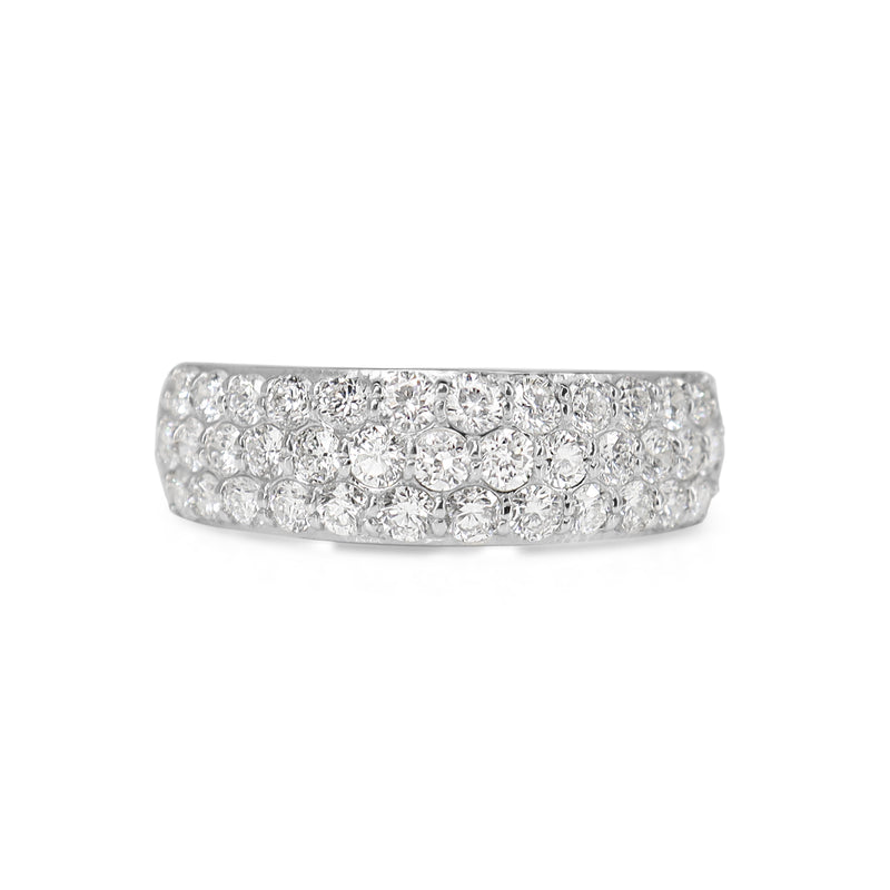 Platinum 1.00ct Pavè Diamond Band Ring
