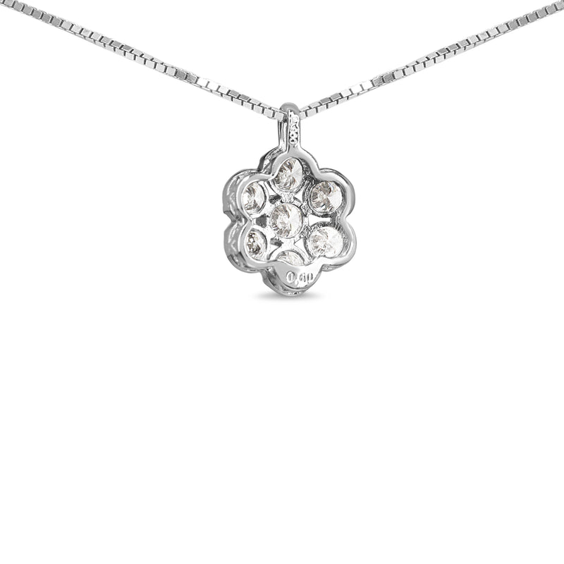 Platinum Daisy Diamond Necklace