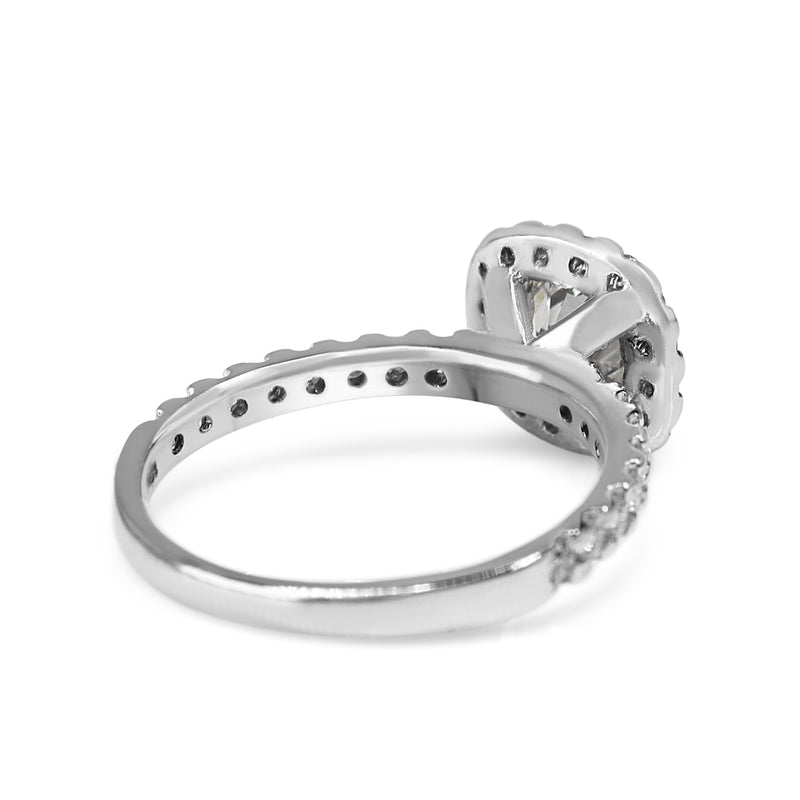 18ct White Gold Diamond Halo Ring