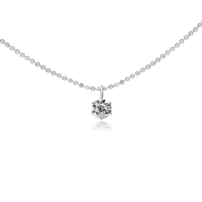 Platinum .53ct Diamond Solitaire Necklace