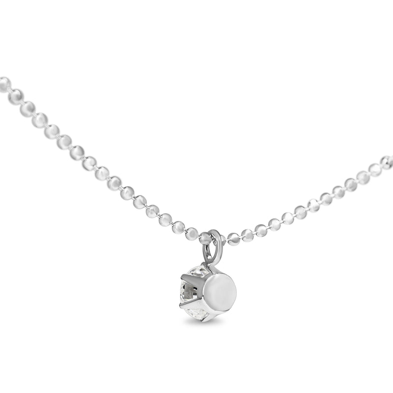 Platinum .53ct Diamond Solitaire Necklace