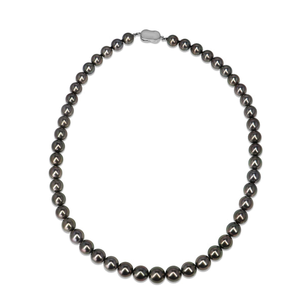 8 - 10mm Tahitian Pearl Strand Necklace on Silver Clasp