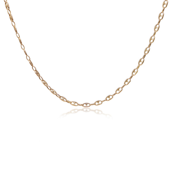 9ct Yellow Gold Fancy Gucci Mariner Link Chain Necklace