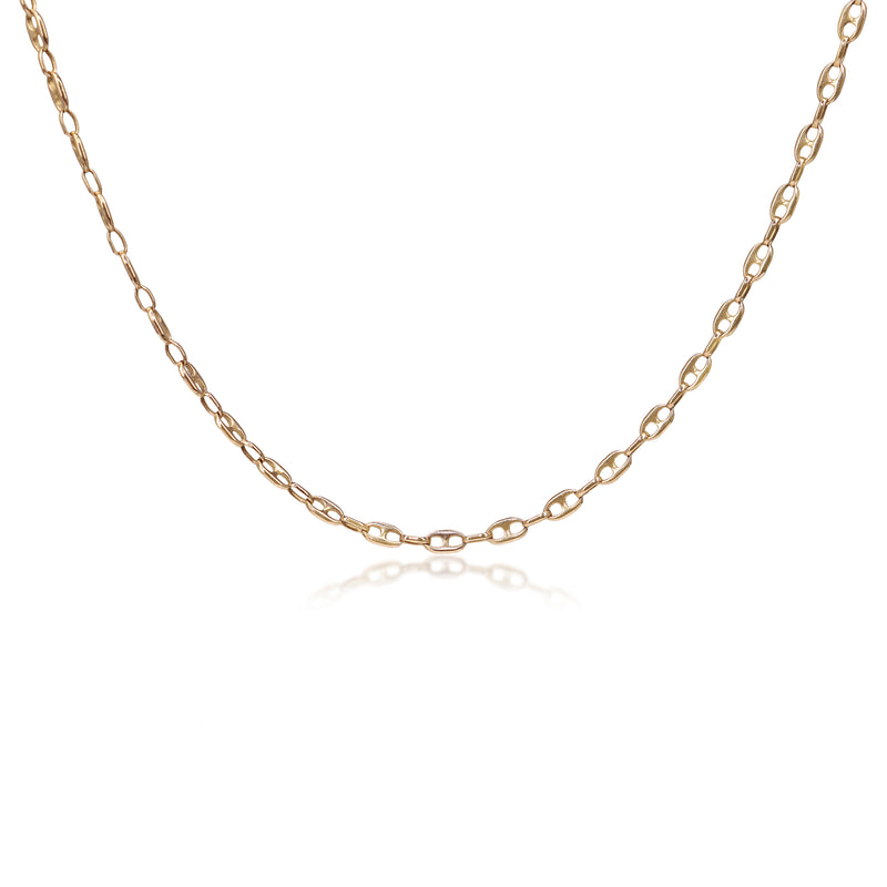 9ct Yellow Gold Fancy Gucci Mariner Link Chain Necklace