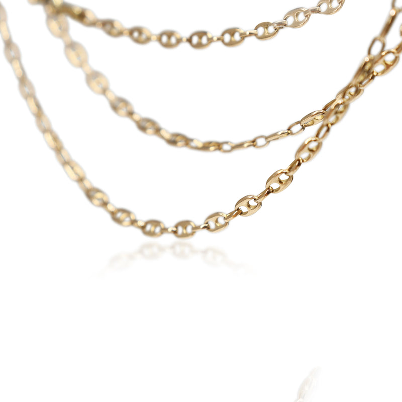 9ct Yellow Gold Fancy Gucci Mariner Link Chain Necklace