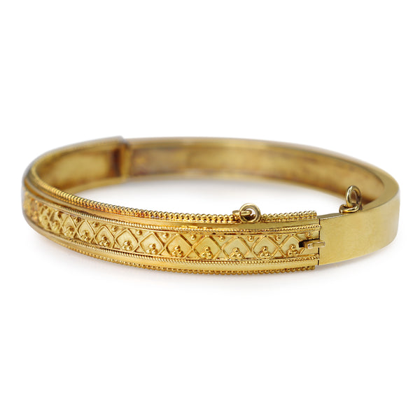 15ct Yellow Gold Antique Victorian Bangle