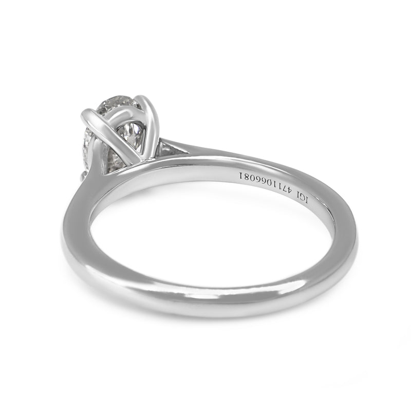 Platinum 1.00ct Oval Diamond Solitaire Ring