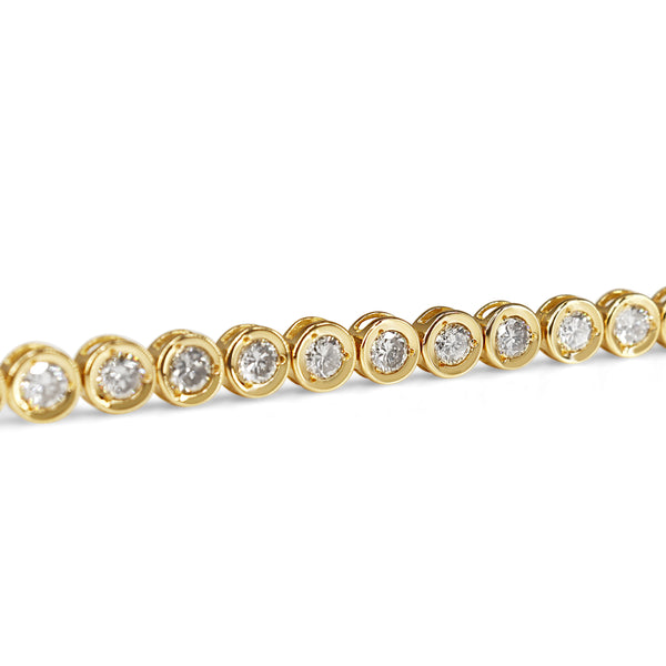 18ct Yellow Gold Champagne Diamond Tennis Bracelet
