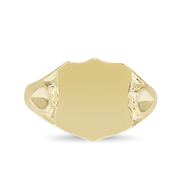 18ct Yellow Gold Sheld Signet Ring