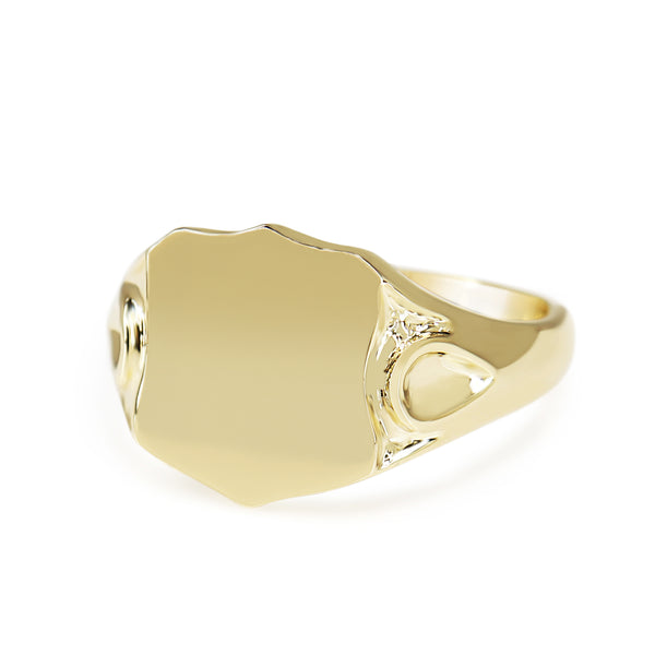 18ct Yellow Gold Sheld Signet Ring