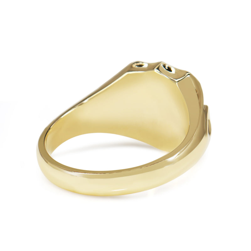 18ct Yellow Gold Sheld Signet Ring