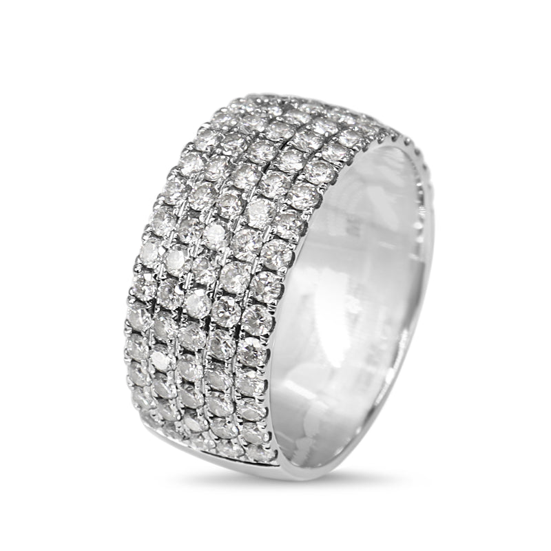 18ct White Gold Diamond Pavé Band Ring