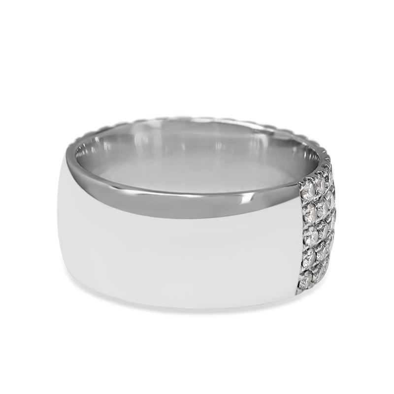 18ct White Gold Diamond Pavé Band Ring