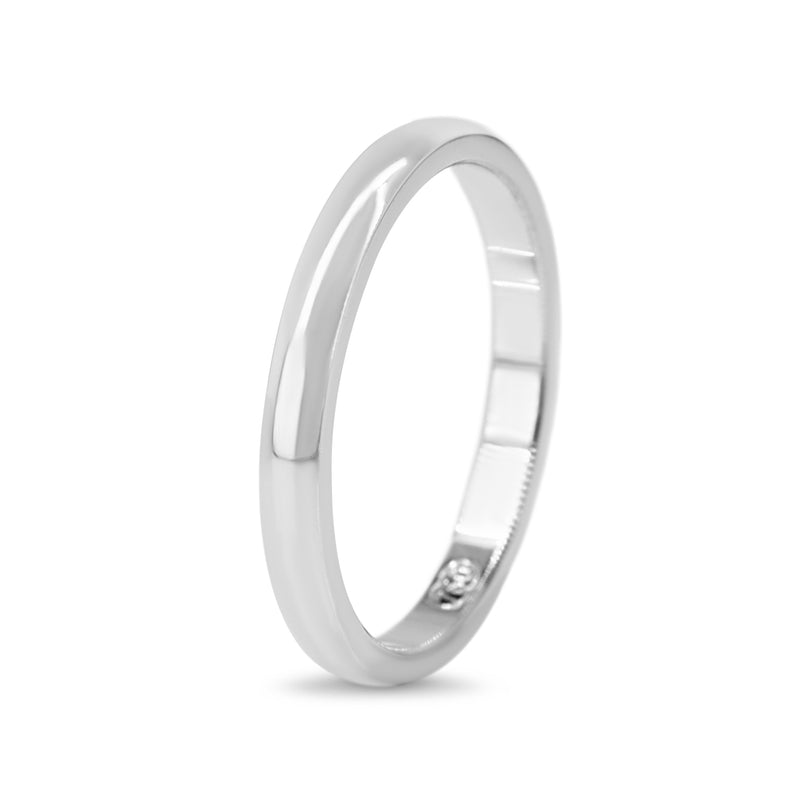 18ct White Gold Rounded 2.2mm Band Ring