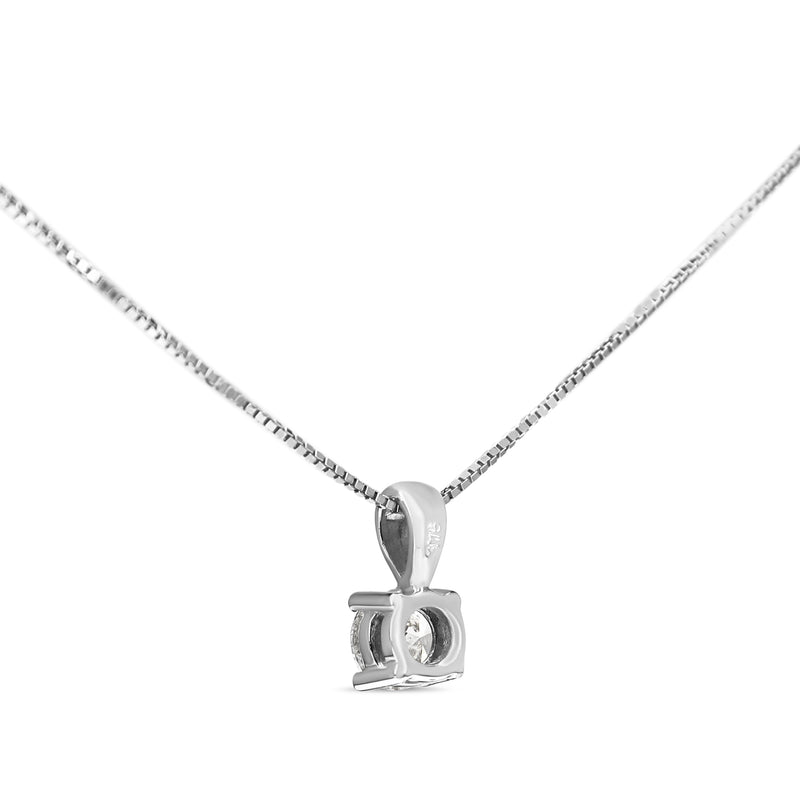 9ct White .40ct Diamond Solitaire Necklace