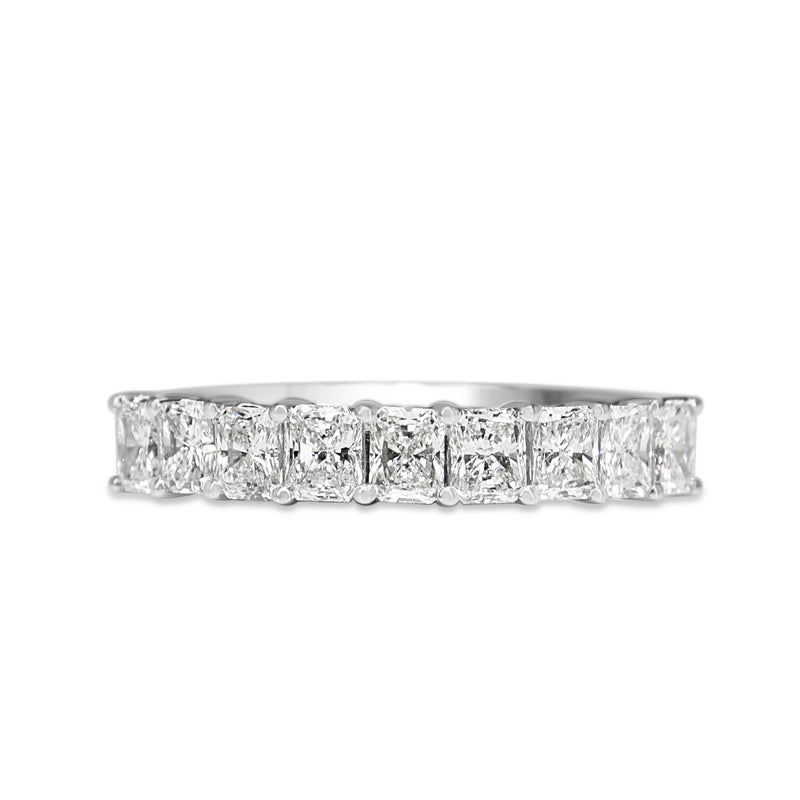Platinum Radiant Cut Diamond Band Ring