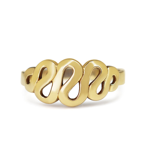 9ct Yellow Gold Swirl Ring