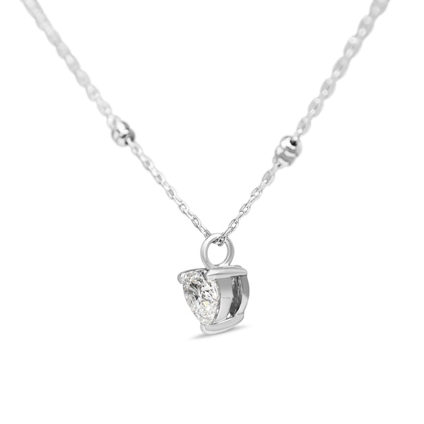 Platinum .45ct Heart Diamond Necklace