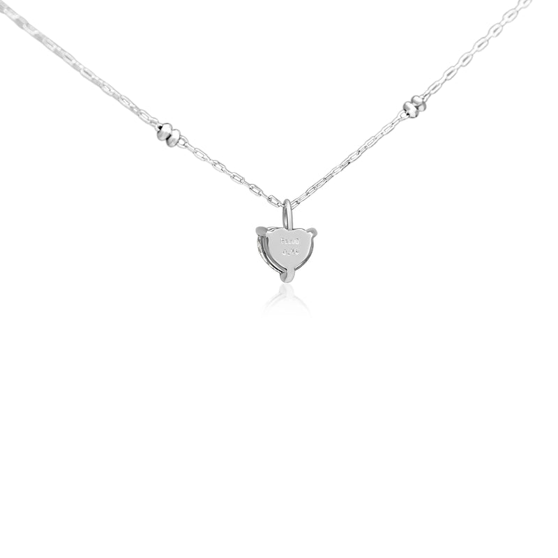 Platinum .45ct Heart Diamond Necklace