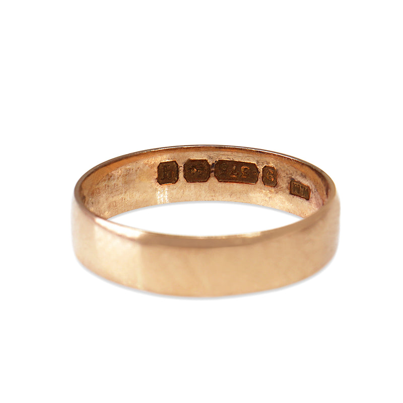 9ct Rose Gold Antique Wedding Band