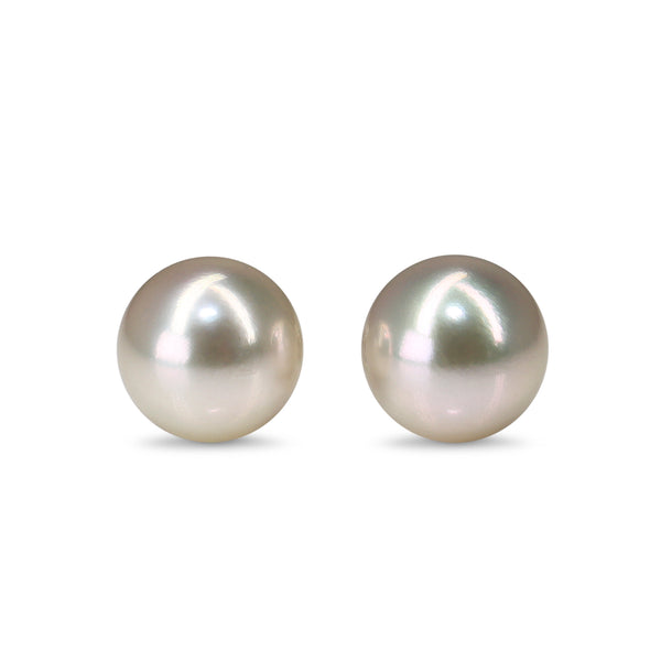 Platinum 9mm Akoya Pearl Stud Earrings