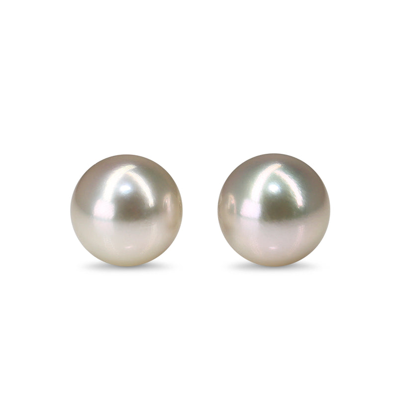 Platinum 9mm Akoya Pearl Stud Earrings