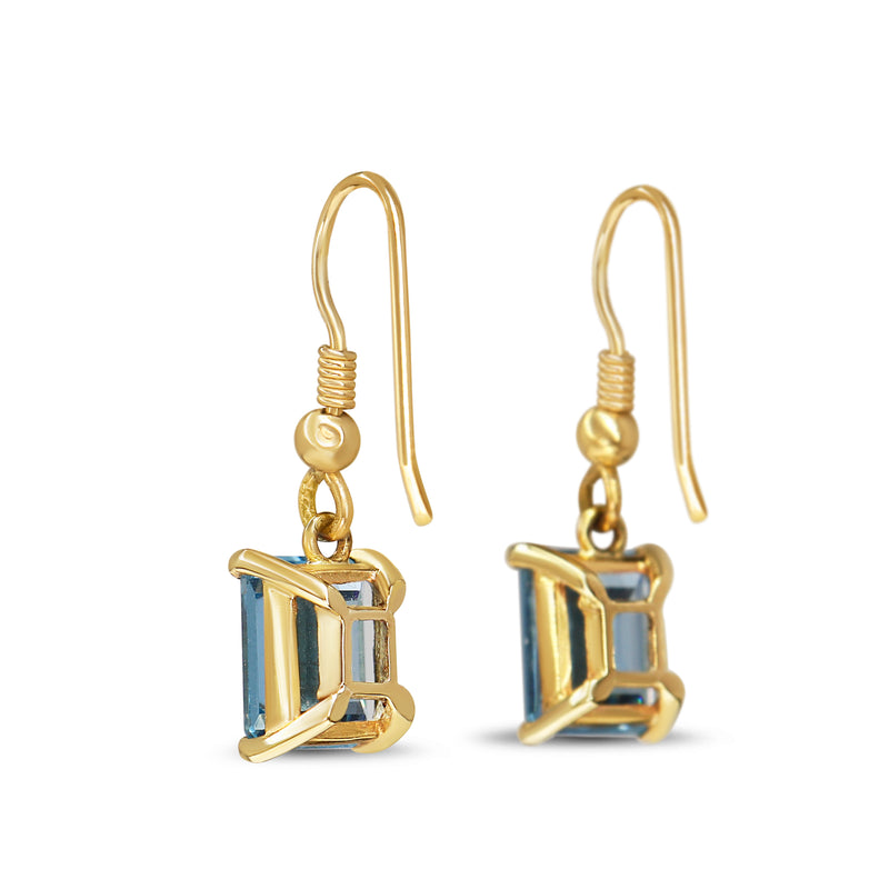 9ct Yellow Gold Topaz Drop Earrings